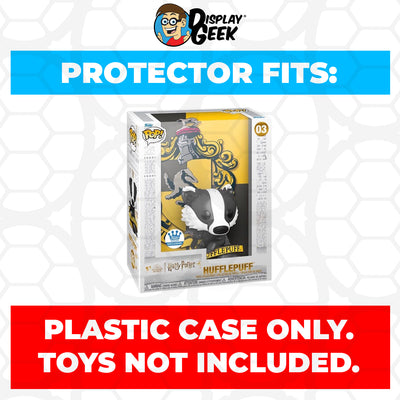 Pop Protector for Hufflepuff #03 Funko Pop Covers on The Protector Guide App by Display Geek - 0.60mm Thick UV Resistant Funko Pop Shield Protectors - The Best Quality Ultra Premium, Superior Strength, High Ultraviolet Protection, Scratch Resistant Coating, Reinforced Edges, Flat Top Stacking