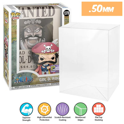1379 one piece gol d roger pop covers best funko pop protectors thick strong uv scratch flat top stack vinyl display geek plastic shield vaulted eco armor fits collect protect display case kollector protector