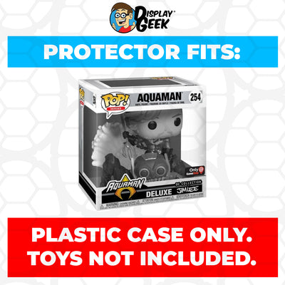 Pop Protector for Aquaman Jim Lee Black & White #254 Funko Pop Deluxe on The Protector Guide App by Display Geek