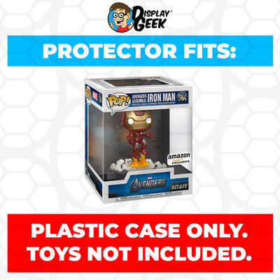 Pop Protector for Avengers Assemble Iron Man #584 Funko Pop Deluxe on The Protector Guide App by Display Geek