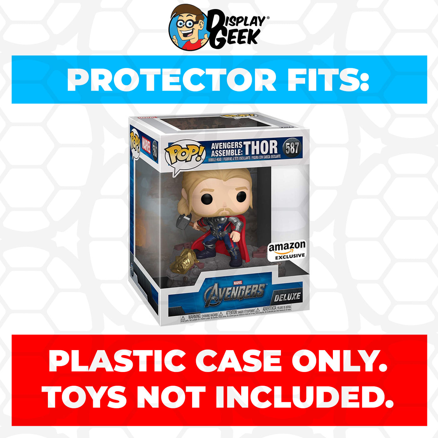 Pop Protector for Avengers Assemble Thor #587 Funko Pop Deluxe on The Protector Guide App by Display Geek