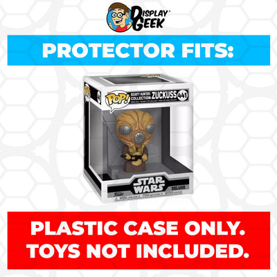Pop Protector for Bounty Hunters Collection Zuckuss #441 Funko Pop Deluxe on The Protector Guide App by Display Geek