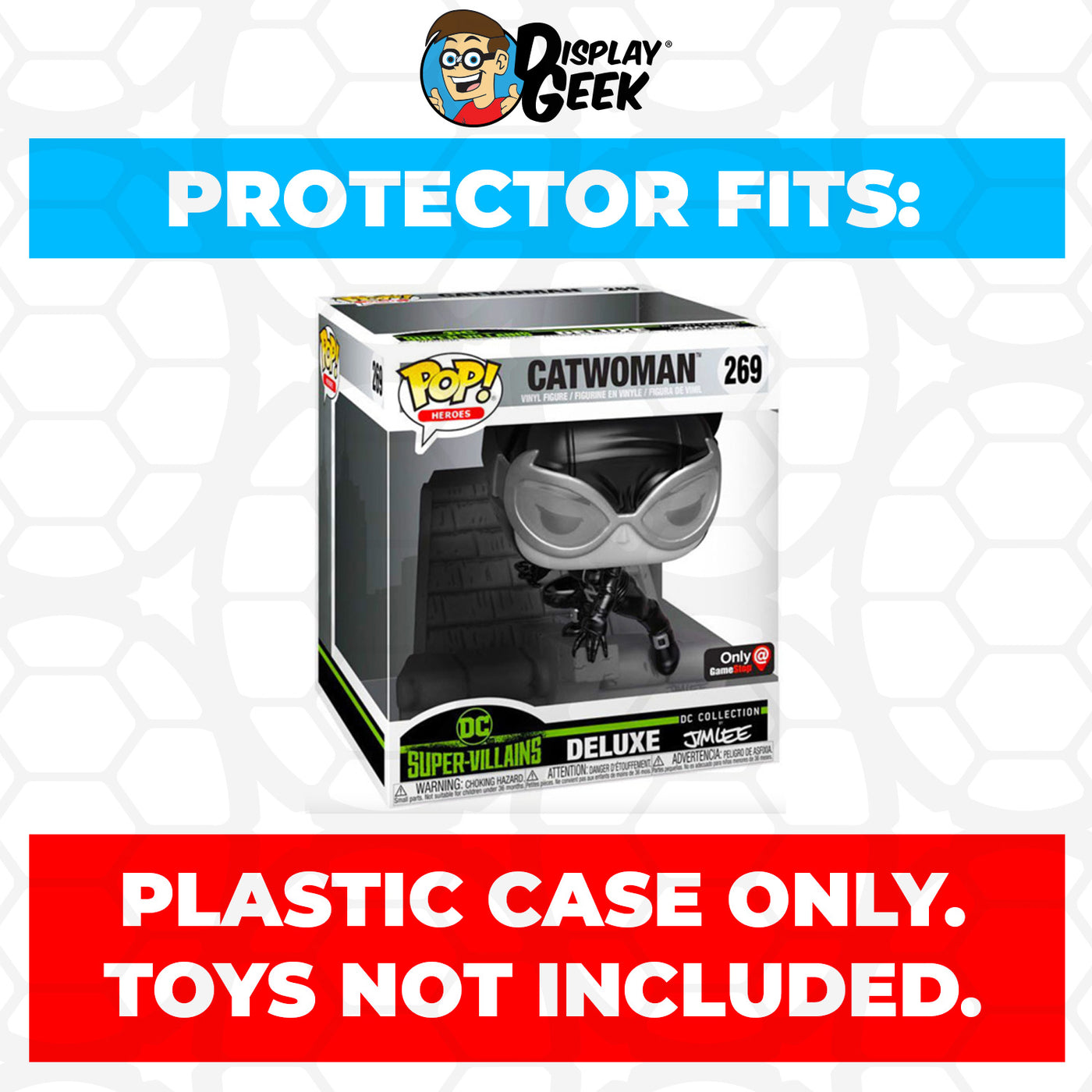 Pop Protector for Catwoman Jim Lee Black & White #269 Funko Pop Deluxe on The Protector Guide App by Display Geek