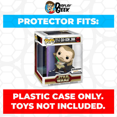 Pop Protector for Duel of the Fates Qui-Gon Jinn #508 Funko Pop Deluxe on The Protector Guide App by Display Geek