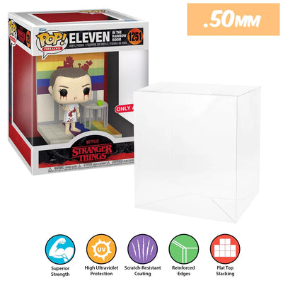 1251 pop deluxe eleven in the rainbow room best funko pop protectors thick strong uv scratch flat top stack vinyl display geek plastic shield vaulted eco armor fits collect protect display case kollector protector