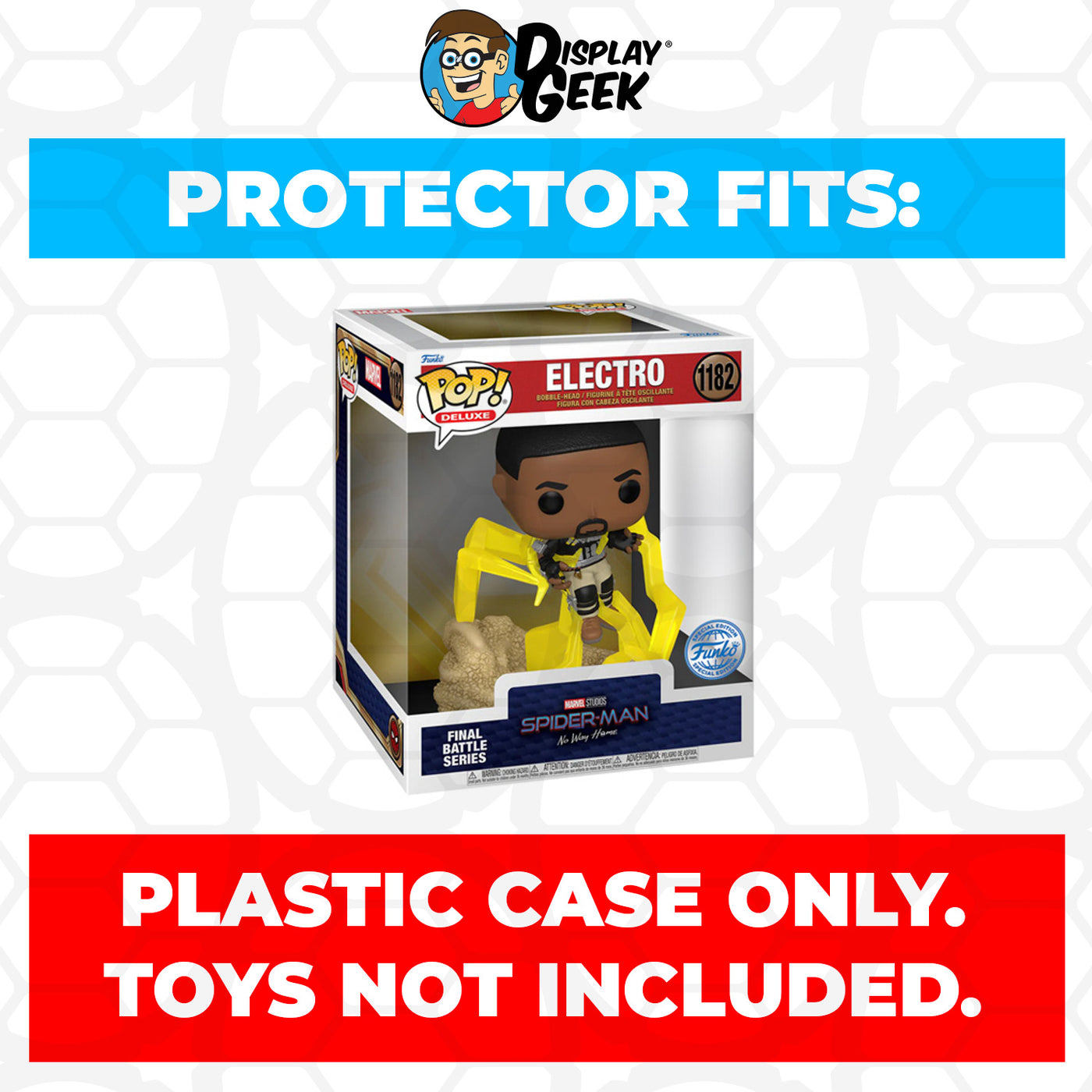 Pop Protector for Final Battle Series Electro #1182 Funko Pop Deluxe on The Protector Guide App by Display Geek