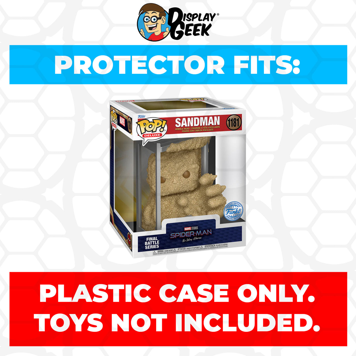 Pop Protector for Final Battle Series Sandman #1181 Funko Pop Deluxe on The Protector Guide App by Display Geek