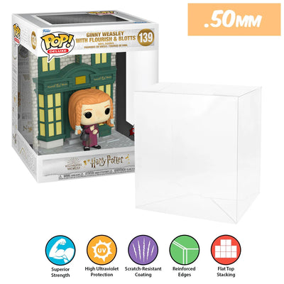 ginny weasley with flourish and botts pop deluxe best funko pop protectors thick strong uv scratch flat top stack vinyl display geek plastic shield vaulted eco armor fits collect protect display case kollector protector