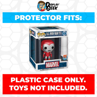 Pop Protector for Hall of Armor Iron Man Model 8 Silver Centurion #1038 Funko Pop Deluxe on The Protector Guide App by Display Geek