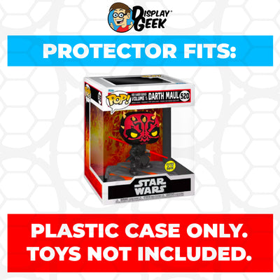 Pop Protector for Red Saber Series Volume 1 Darth Maul Glow #520 Funko Pop Deluxe on The Protector Guide App by Display Geek