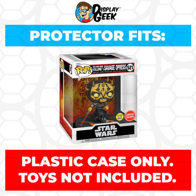 Pop Protector for Red Saber Series Volume 1 Savage Opress #521 Funko Pop Deluxe on The Protector Guide App by Display Geek