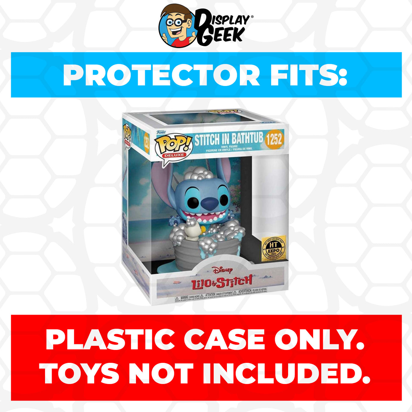 Pop Protector for Stitch in Bathtub HT Expo #1252 Funko Pop Deluxe on The Protector Guide App by Display Geek