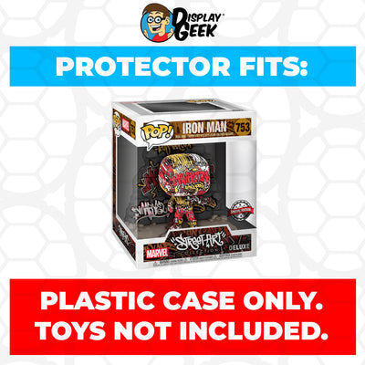 Pop Protector for Street Art Iron Man #753 Funko Pop Deluxe on The Protector Guide App by Display Geek