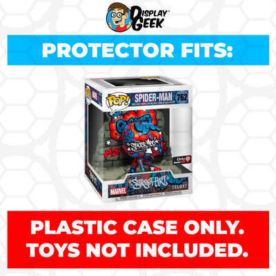 Pop Protector for Street Art Spider-Man #762 Funko Pop Deluxe on The Protector Guide App by Display Geek