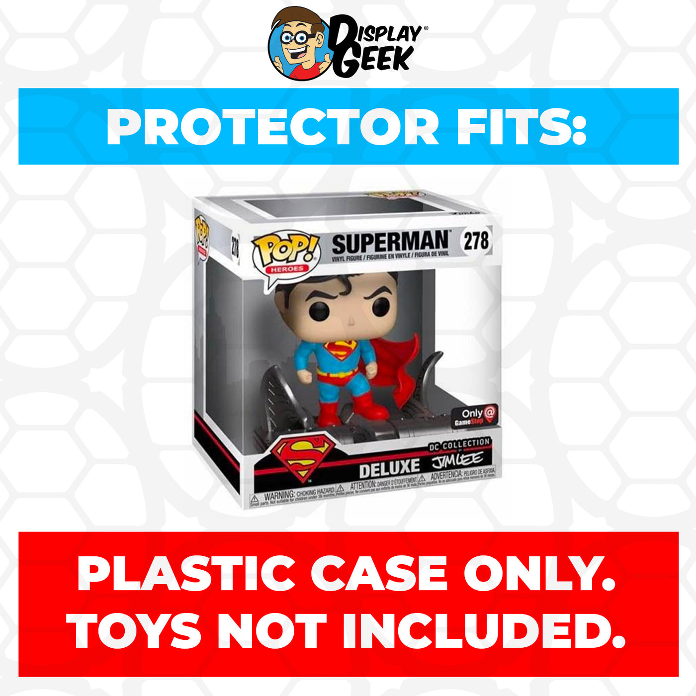 Pop Protector for Superman Jim Lee #278 Funko Pop Deluxe on The Protector Guide App by Display Geek