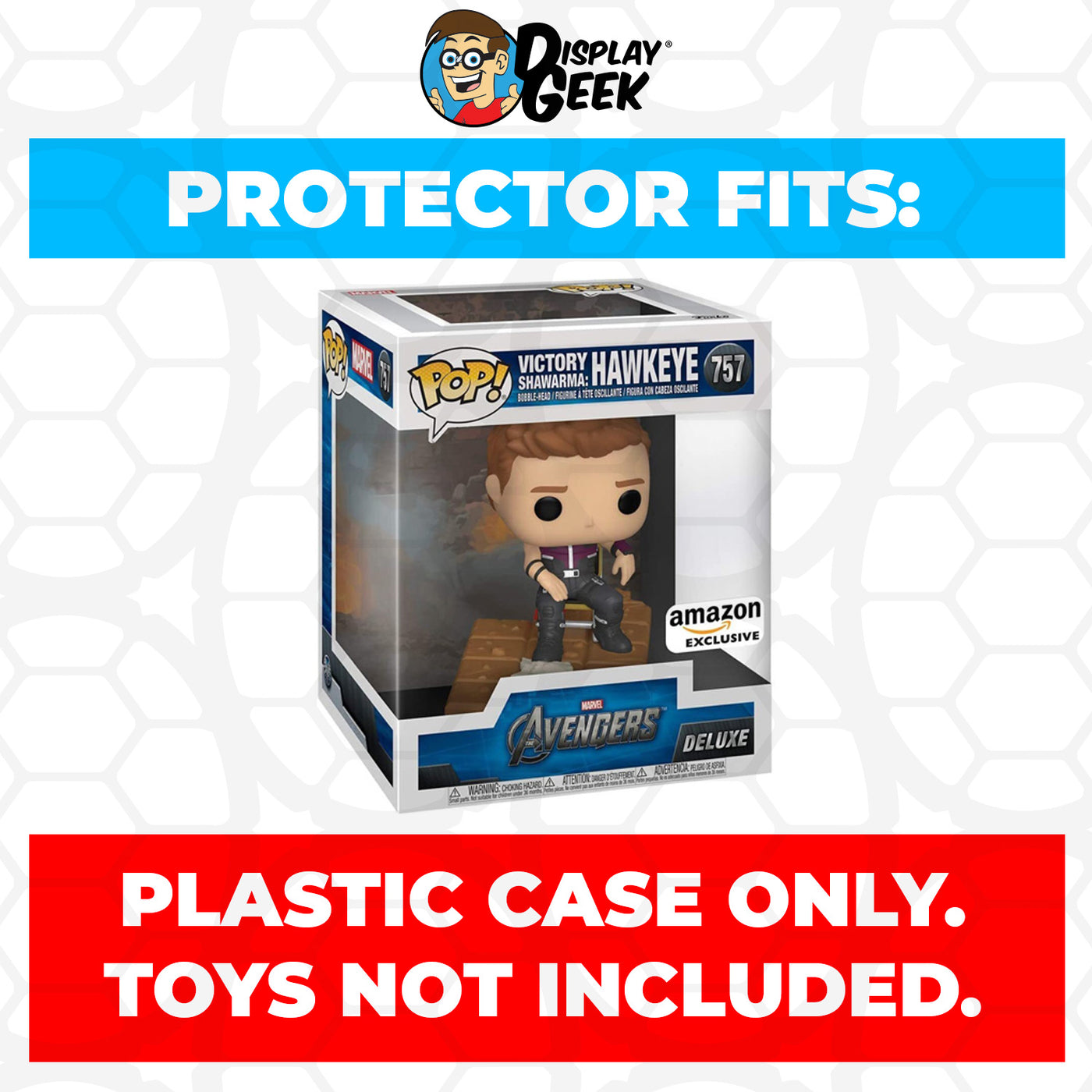 Pop Protector for Victory Shawarma Hawkeye #757 Funko Pop Deluxe on The Protector Guide App by Display Geek