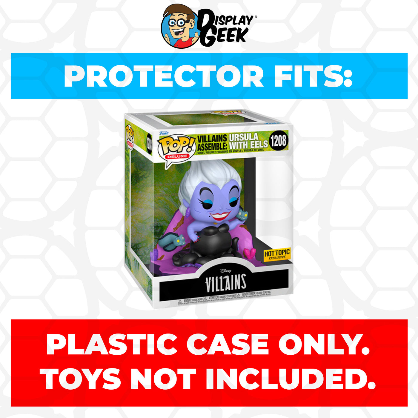 Pop Protector for Villains Assemble Ursula with Eels #1208 Funko Pop Deluxe on The Protector Guide App by Display Geek