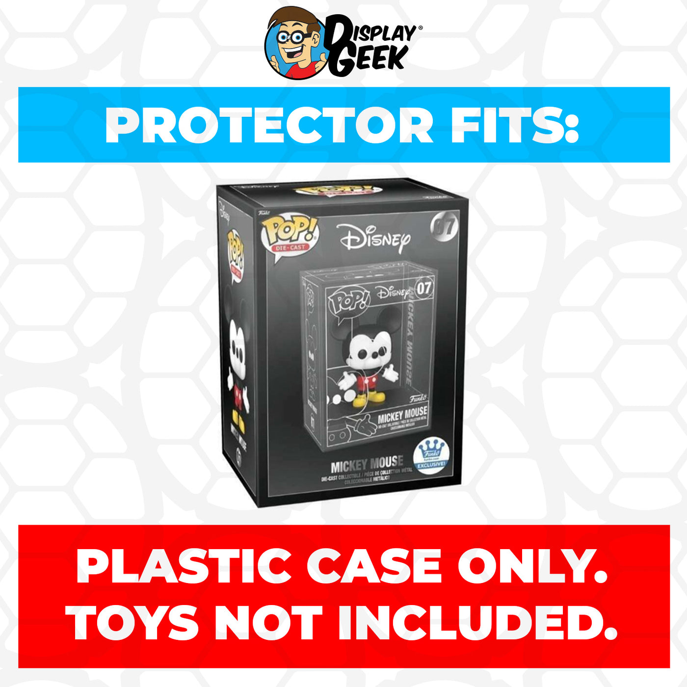 Pop Protector for Mickey Mouse #07 Funko Pop Die-Cast Outer Box on The Protector Guide App by Display Geek