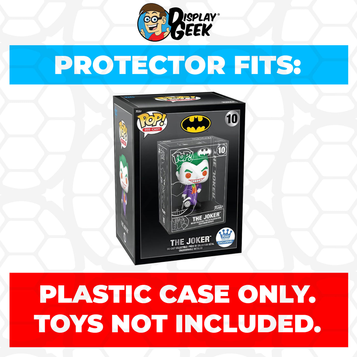 Pop Protector for The Joker #10 Funko Pop Die-Cast Outer Box on The Protector Guide App by Display Geek