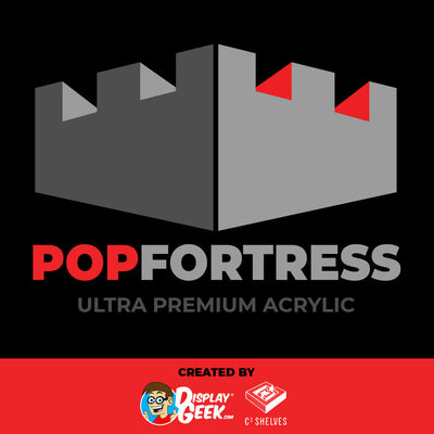 6 INCH STANDARD (N-Z) - 4.5mm thick Pop Fortress Custom Acrylic Hard Case for Funko Pop Grail Boxes (Fits 8h x 6.5w x 5.5d) Exclusive to Display Geek & The Protector Guide App