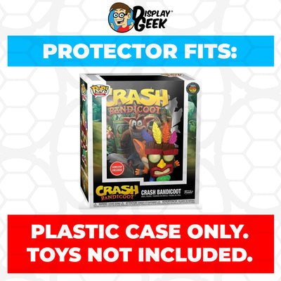 Pop Protector for Crash Bandicoot #06 Funko Pop Game Covers on The Protector Guide App by Display Geek - 0.60mm Thick UV Resistant Funko Pop Shield Protectors - The Best Quality Ultra Premium, Superior Strength, High Ultraviolet Protection, Scratch Resistant Coating, Reinforced Edges, Flat Top Stacking