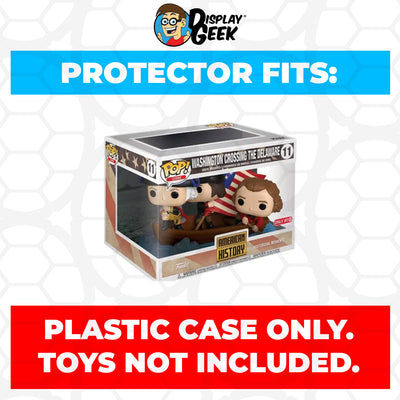 Pop Protector for Washington Crossing the Delaware #11 Funko Pop Moments on The Protector Guide App by Display Geek and Kollector Protector - 0.60mm Thick UV Resistant Funko Pop Shield Protectors - The Best Quality Ultra Premium, Superior Strength, High Ultraviolet Protection, Scratch Resistant Coating, Reinforced Edges, Flat Top Stacking