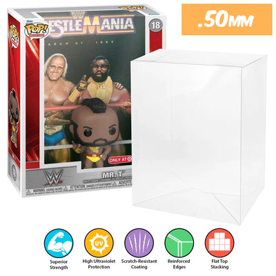 18 wwe mr t pop magazines covers slam nba best funko pop protectors thick strong uv scratch flat top stack vinyl display geek plastic shield vaulted eco armor fits collect protect display case kollector protector
