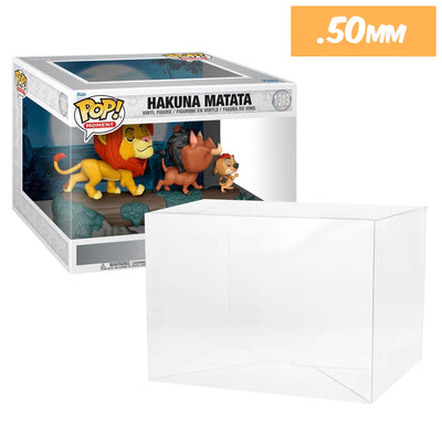 hakuna matata 1313 pop moment best funko pop protectors thick strong uv scratch flat top stack vinyl display geek plastic shield vaulted eco armor fits collect protect display case kollector