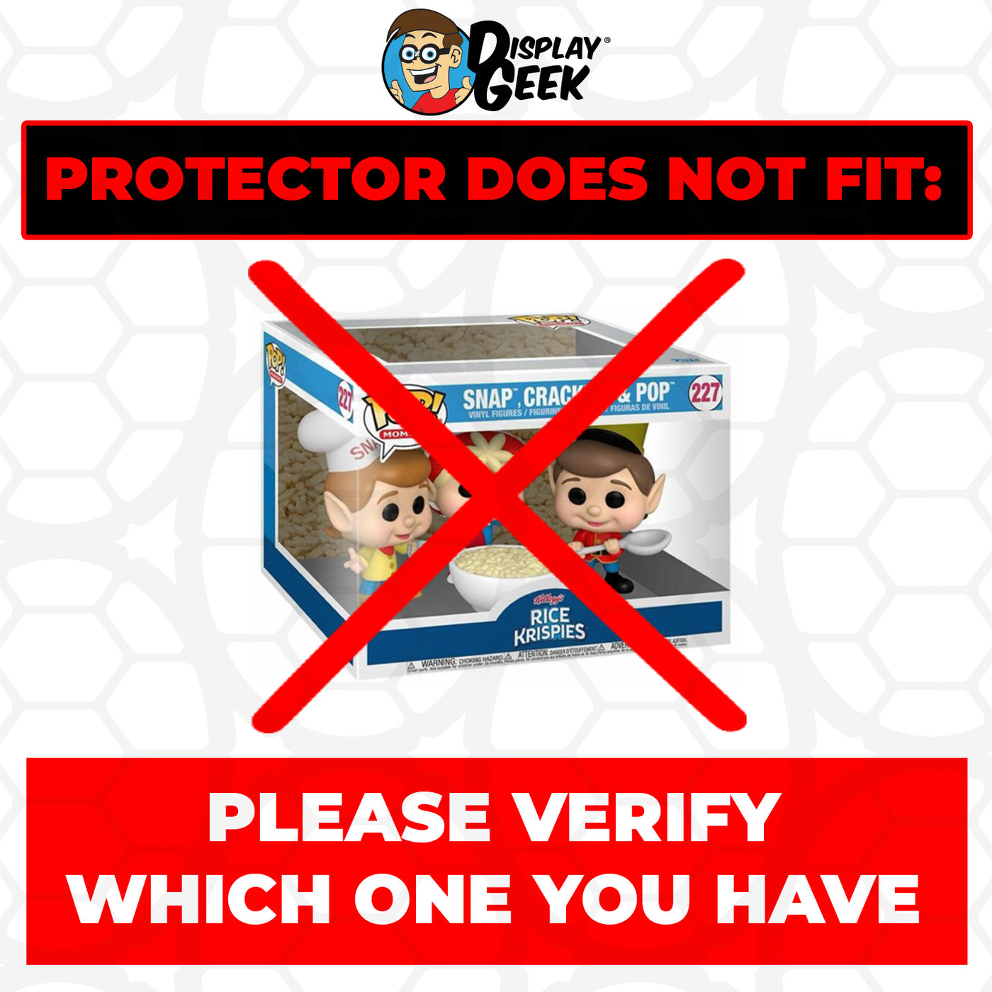 Pop Protector for 3 Pack Rice Krispies Snap! Crackle! Pop! Funko Pop