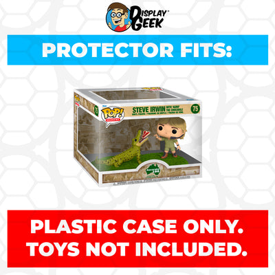 Pop Protector for Steve Irwin with Agro the Crocodile #75 Funko Pop Moment on The Protector Guide App by Display Geek