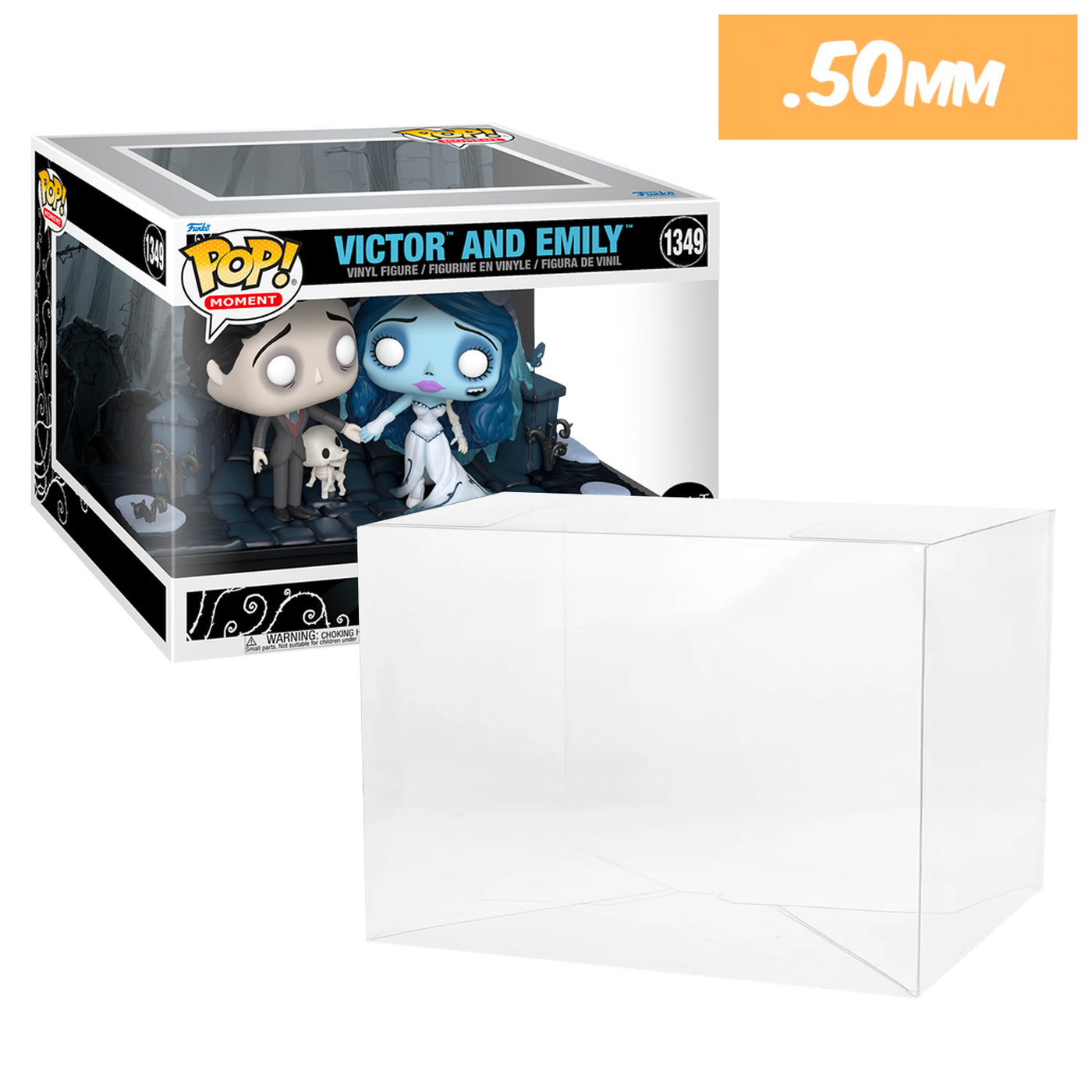1349 corpse bride victor and emily pop moment best funko pop protectors thick strong uv scratch flat top stack vinyl display geek plastic shield vaulted eco armor fits collect protect display case kollector