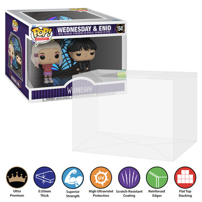 wednesday enid sdcc 1541 pop moment best funko pop protectors thick strong uv scratch flat top stack vinyl display geek plastic shield vaulted eco armor fits collect protect display case kollector protector