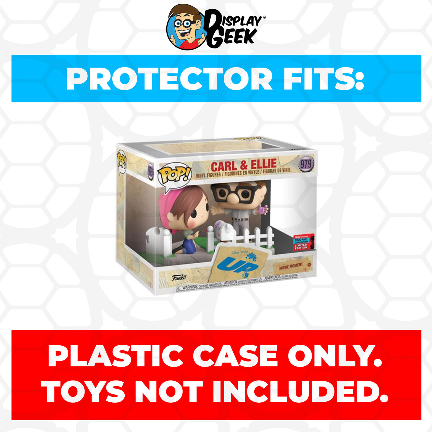 Pop Protector for Carl & Ellie Painting NYCC #979 Funko Pop Moment on The Protector Guide App by Display Geek and Kollector Protector - 0.60mm Thick UV Resistant Funko Pop Shield Protectors - The Best Quality Ultra Premium, Superior Strength, High Ultraviolet Protection, Scratch Resistant Coating, Reinforced Edges, Flat Top Stacking