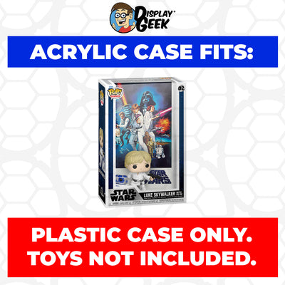 POP MOVIE POSTERS STAR WARS - 4.5mm thick Pop Fortress Custom Acrylic Hard Case for Funko Pop Grail Boxes (Fits 17.25h x 11.25w x 6.75d) Exclusive to Display Geek & The Protector Guide App