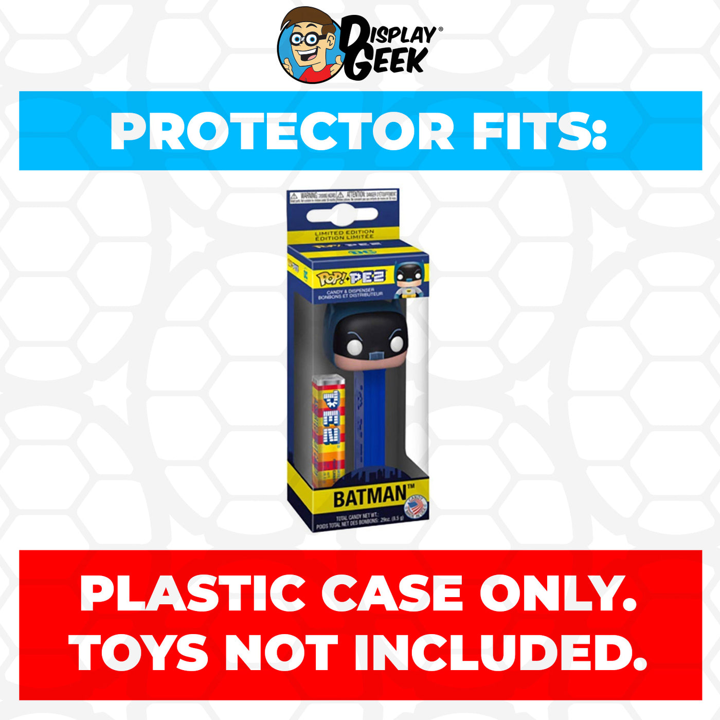 Pop Protector for Batman 1966 Blue Funko Pop Pez on The Protector Guide App by Display Geek