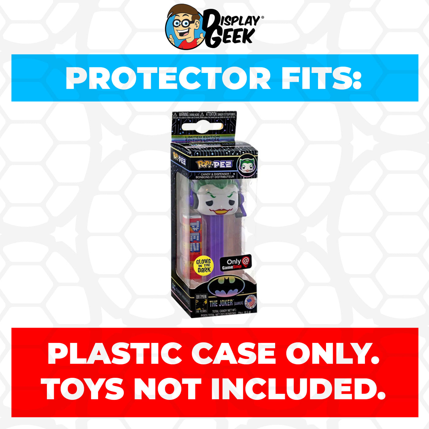 Pop Protector for The Joker Gamer Glow Funko Pop Pez on The Protector Guide App by Display Geek