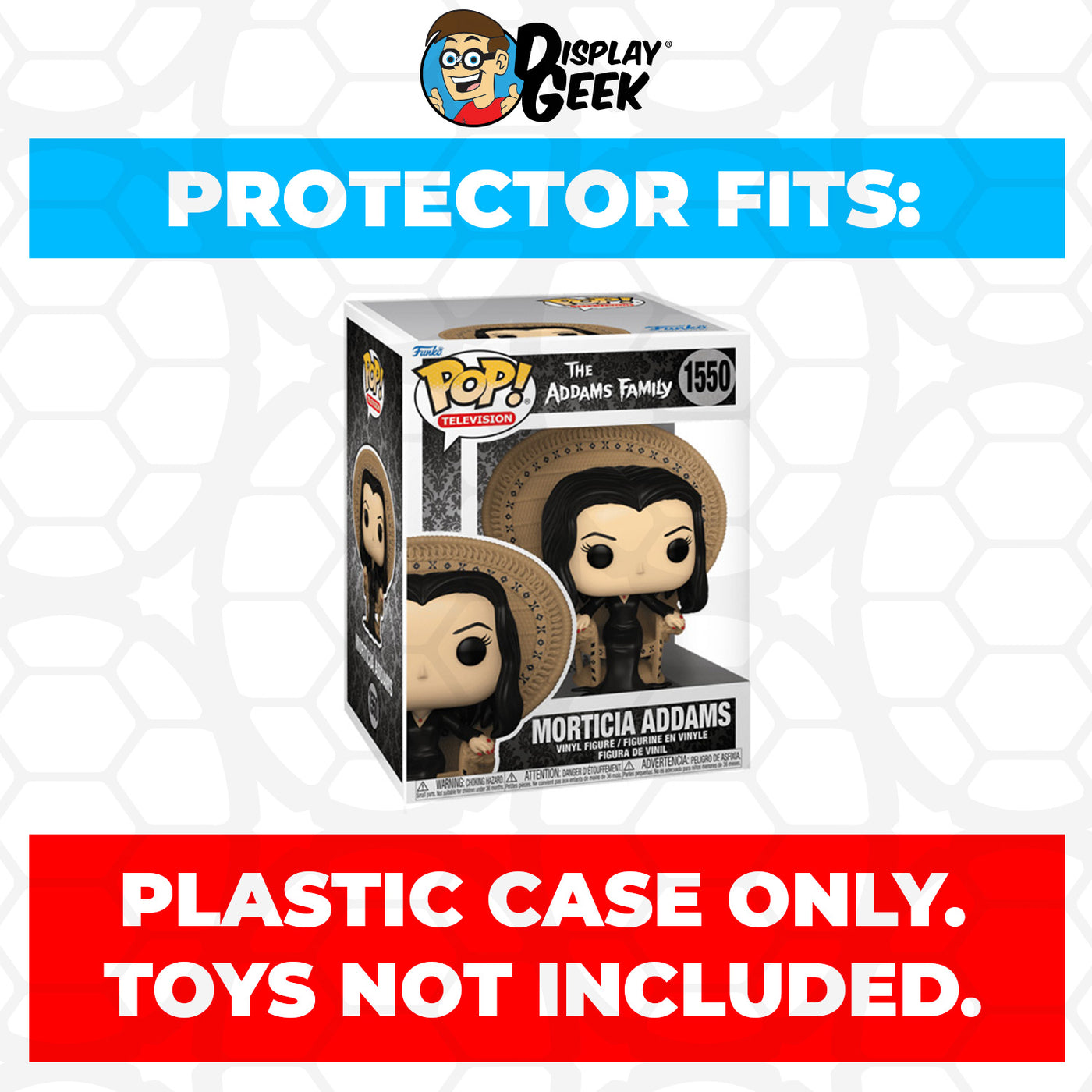 Pop Protector for Morticia Addams on Wicker Chair #1550 Funko Pop Premium on The Protector Guide App by Display Geek and Kollector Protector