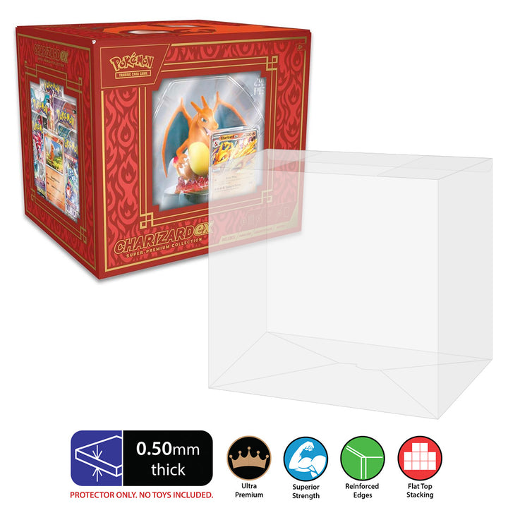 pokemon cards box charizard POKEMON TCG Charizard ex Super-Premium Collection Box Protectors (0.50