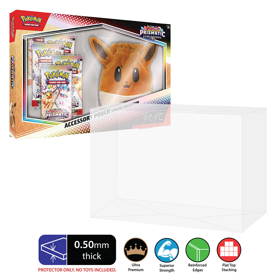 UV Resistant Pokemon Prismatic Pouch Collection Box Protector made with 0.50mm thick plastic 4 Protectors