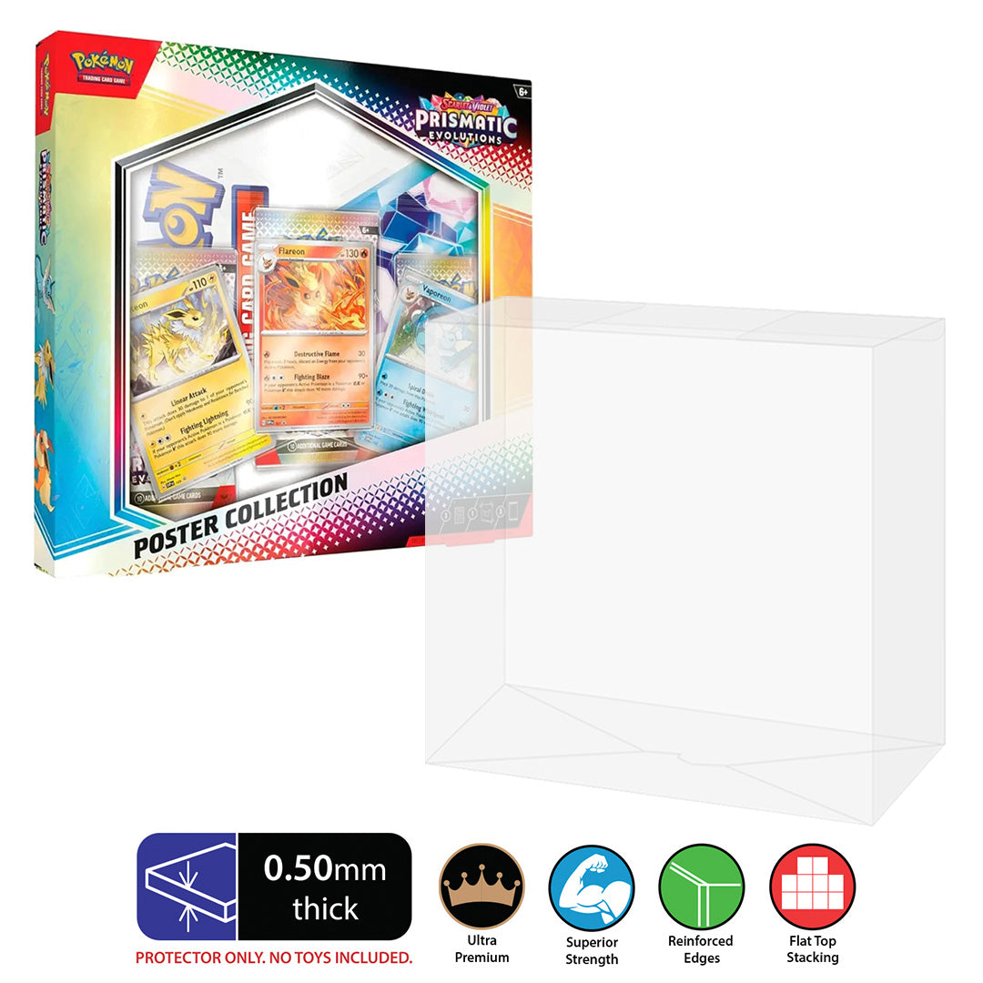 UV Resistant Pokemon Prismatic Poster Collection Box Protector made with 0.50mm thick plastic 2 Protectors UV Resistant Pokemon Prismatic Poster Collection Box Protector made with 0.50mm thick plastic 2 Protectors