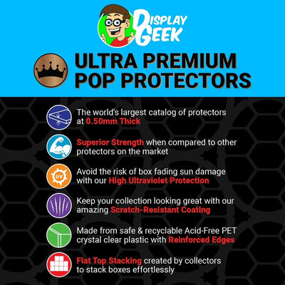 10 Pack of Pop Protector for 4 inch Standard Funko Pops on The Protector Guide App by Display Geek