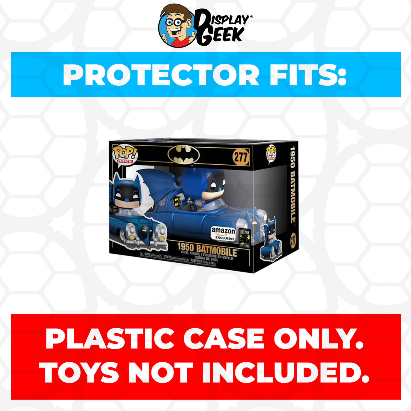 Pop Protector for Batmobile 1950 Blue Metallic #277 Funko Pop Rides on The Protector Guide App by Display Geek