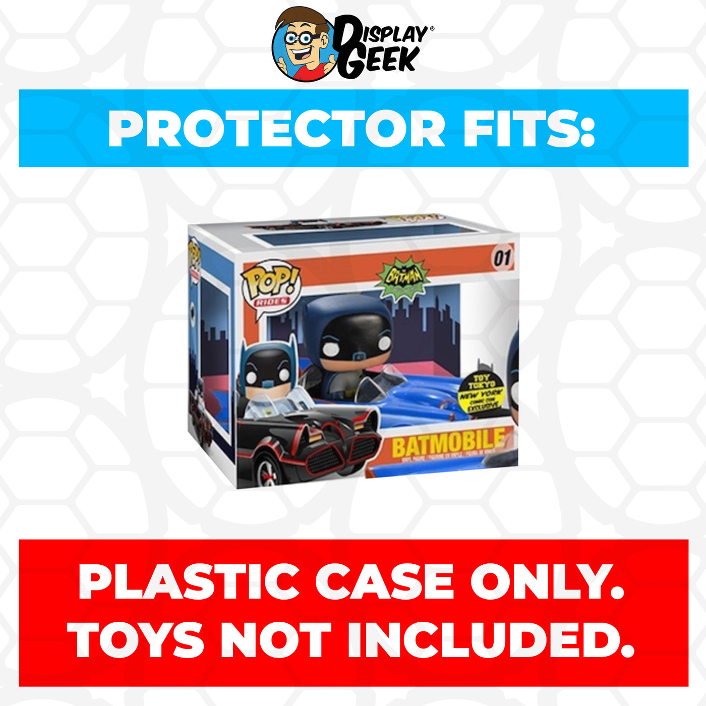 Pop Protector for Batmobile Blue NYCC #01 Funko Pop Rides on The Protector Guide App by Display Geek