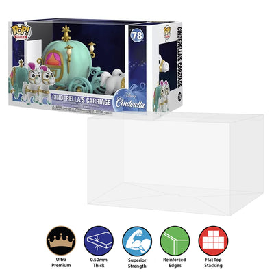 pop rides cinderellas carriage best funko pop protectors thick strong uv scratch flat top stack vinyl display geek plastic shield vaulted eco armor fits collect protect display case kollector protector