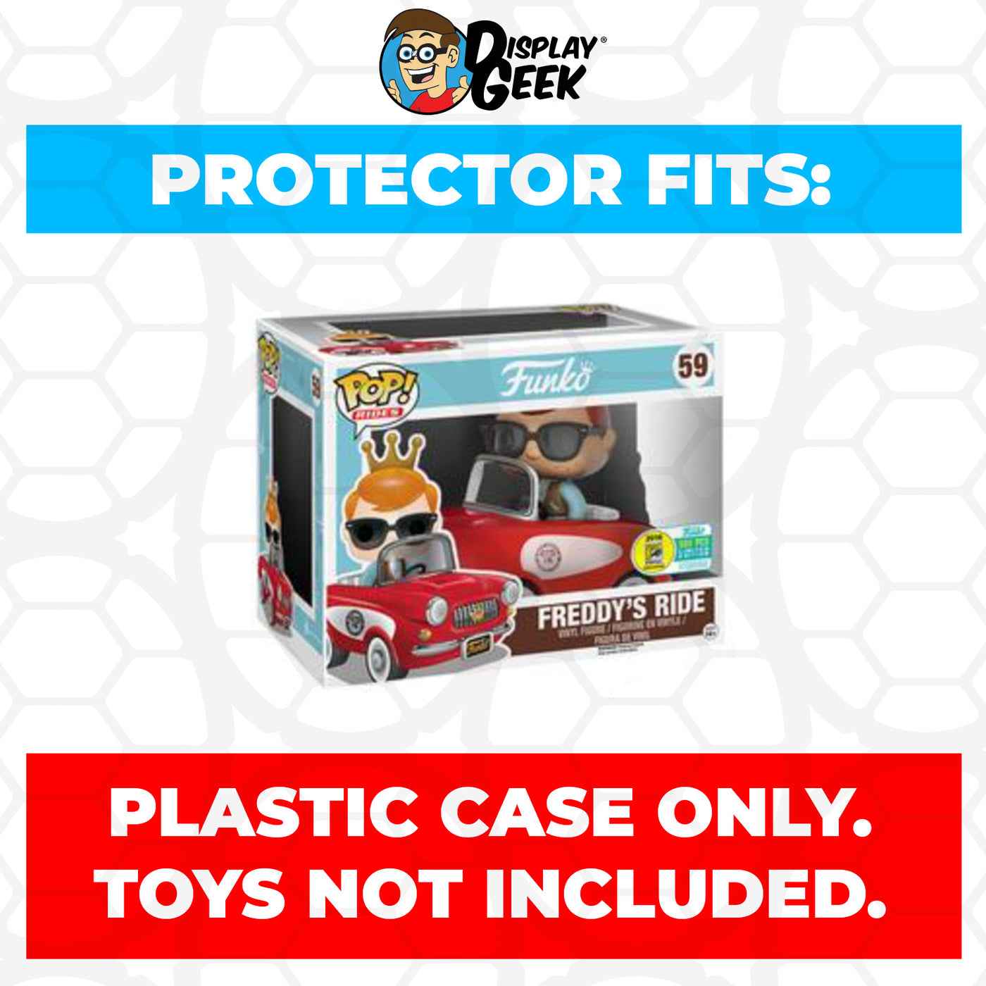 Pop Protector for Freddy's Ride Red SDCC #59 Funko Pop Rides on The Protector Guide App by Display Geek