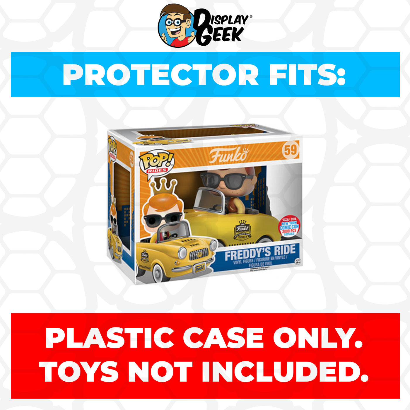 Pop Protector for Freddy's Ride Yellow Taxi NYC #59 Funko Pop Rides on The Protector Guide App by Display Geek