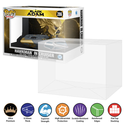 286 black adam hawkman in cruiser pop rides best funko pop protectors thick strong uv scratch flat top stack vinyl display geek plastic shield vaulted eco armor fits collect protect display case kollector protector