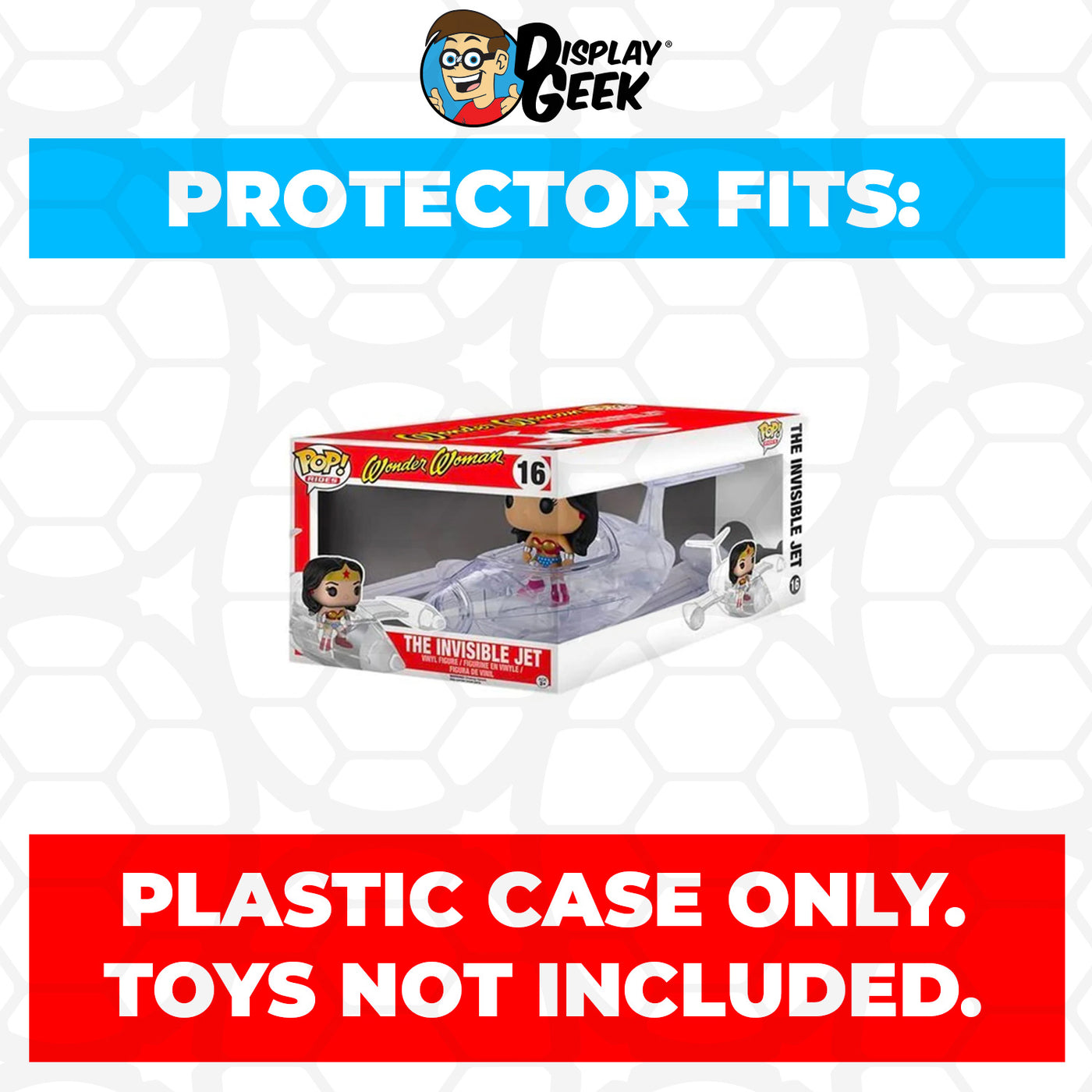 Pop Protector for The Invisible Jet with Wonder Woman #16 Funko Pop Rides on The Protector Guide App by Display Geek