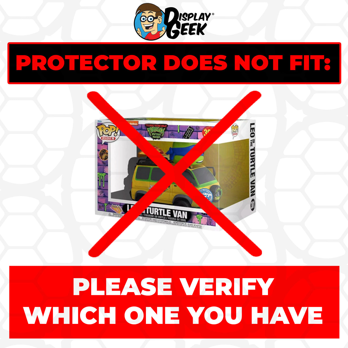 Pop Protector for TMNT Turtle Van #05 Funko Pop Rides on The Protector Guide App by Display Geek and Kollector Protector - 0.60mm Thick UV Resistant Funko Pop Shield Protectors - The Best Quality Ultra Premium, Superior Strength, High Ultraviolet Protection, Scratch Resistant Coating, Reinforced Edges, Flat Top Stacking