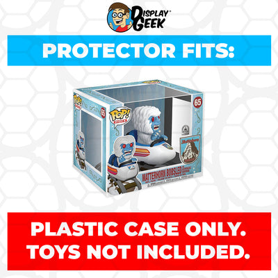 Pop Protector for Matterhorn Bobsled and Abominable Snowman #65 Funko Pop Rides on The Protector Guide App by Display Geek and Kollector Protector - 0.60mm Thick UV Resistant Funko Pop Shield Protectors - The Best Quality Ultra Premium, Superior Strength, High Ultraviolet Protection, Scratch Resistant Coating, Reinforced Edges, Flat Top Stacking